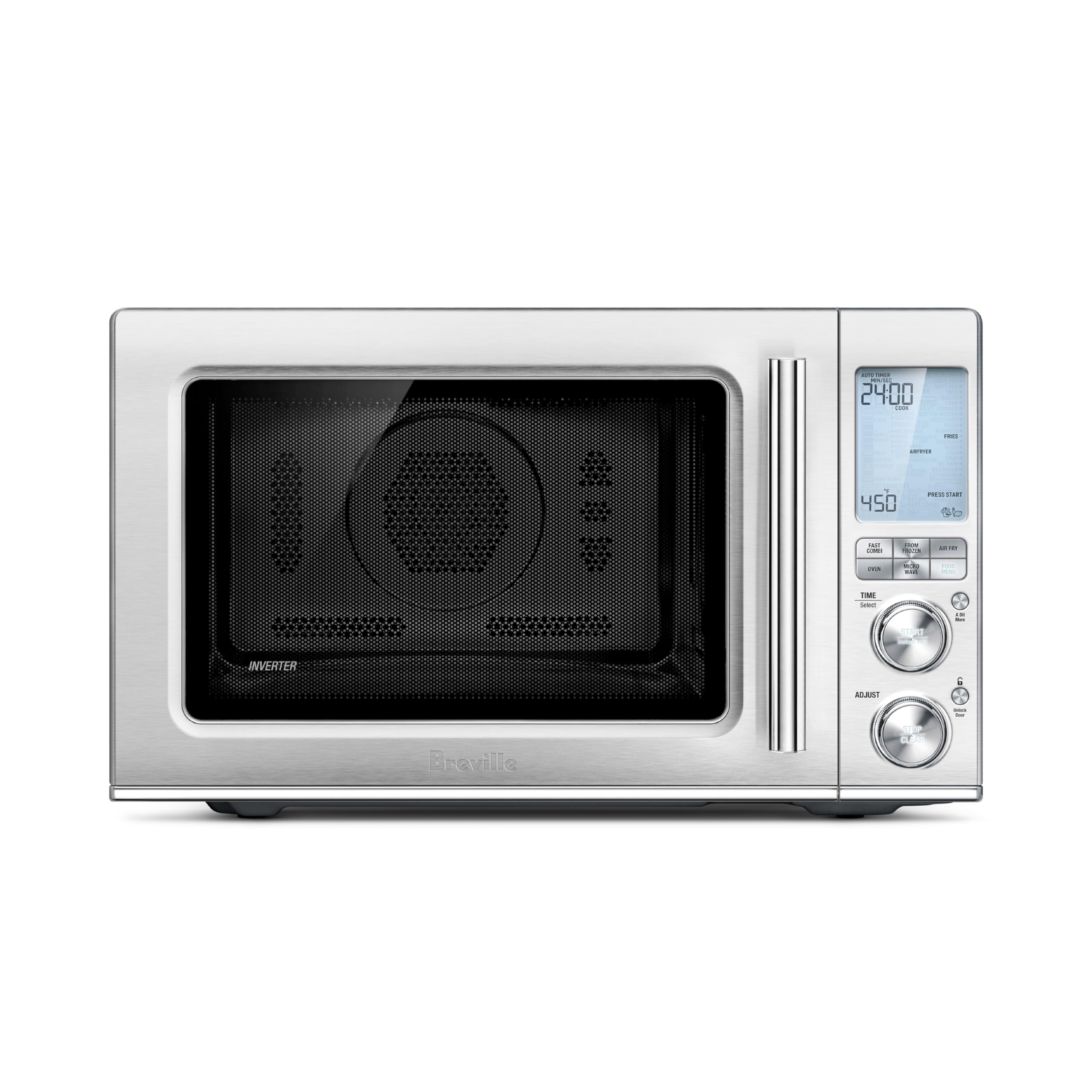 Breville Combi Wave 3-in-1 Microwave Oven BMO870BSS | 1.2 Cu. Ft Countertop Microwave with Grill & Convection | Brushed Stainless Steel | Perfect for Small Kitchens, Dorms & Offices