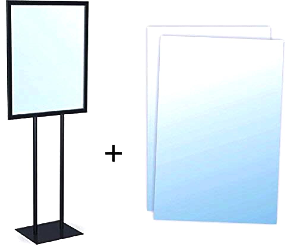 Gloss Black Sign Holder 22