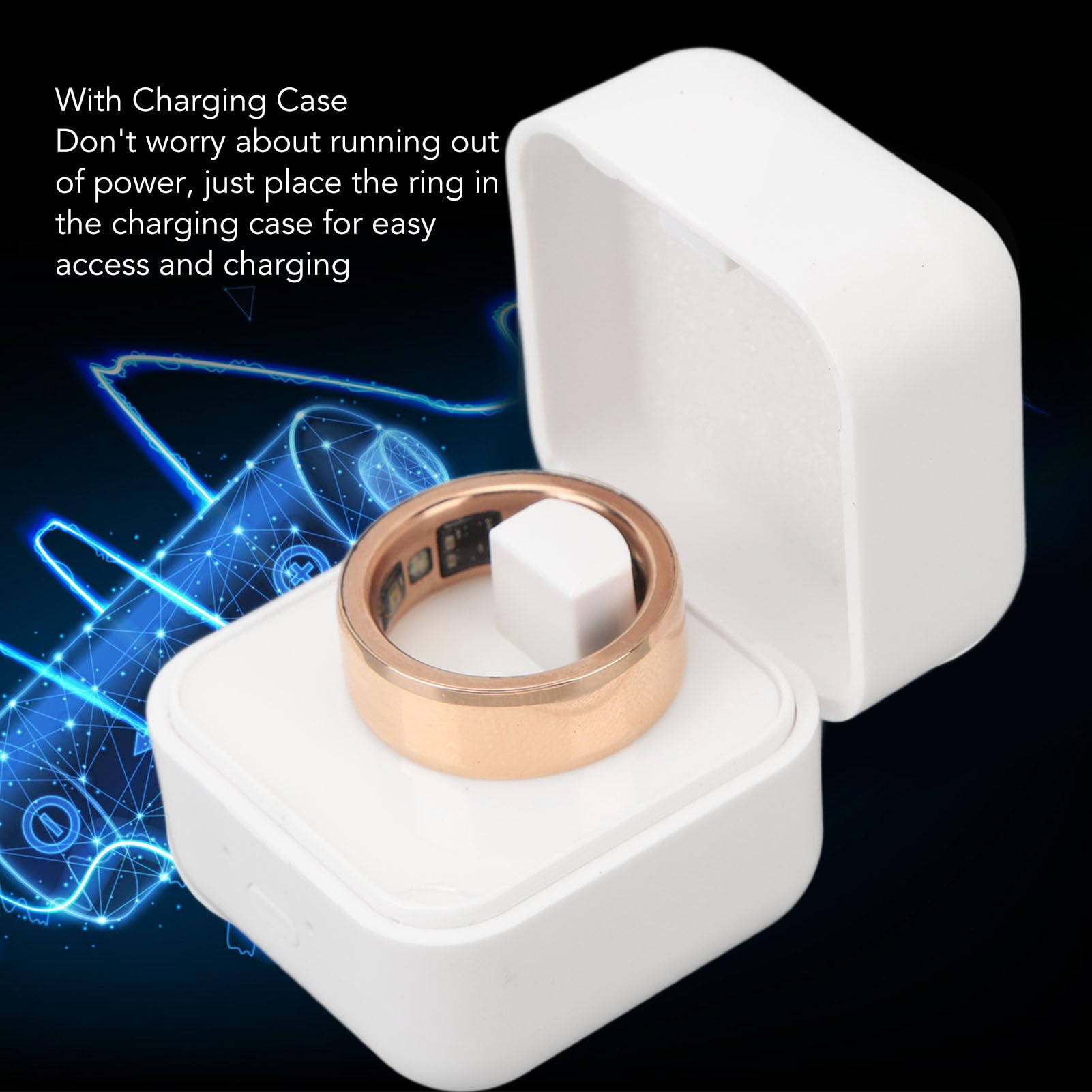 Smart Ring Health Tracker - Waterproof Fitness & Sleep Monitor for Men & Women | Heart Rate, Activity Tracking | Perfect for Workouts, Sleep Analysis & Daily Health Monitoring