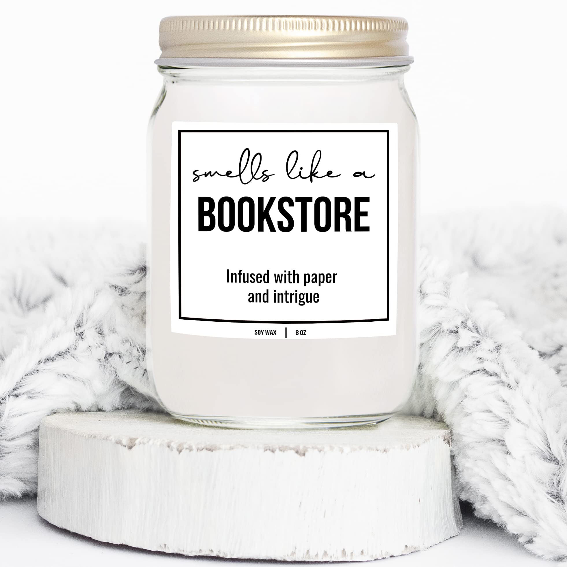 Bookstore Scented Soy Candle - 9oz Gift for Book Lovers & Home Decor