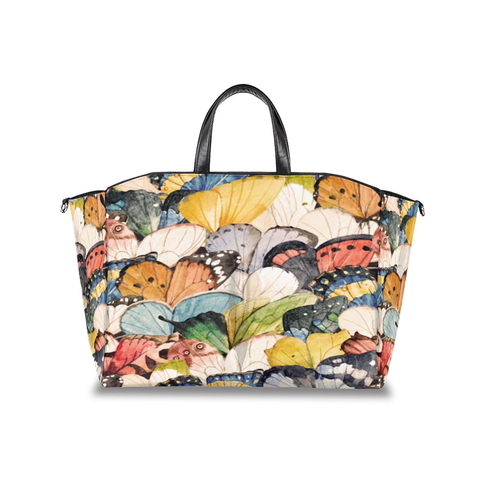 Waterproof Multifunctional Diaper Bag Tote - Oil Painting Butterfly Design, Baby Stroller Organizer & Travel Diaper Bag for Moms | Perfect for Daycare, Outings, and Family Trips