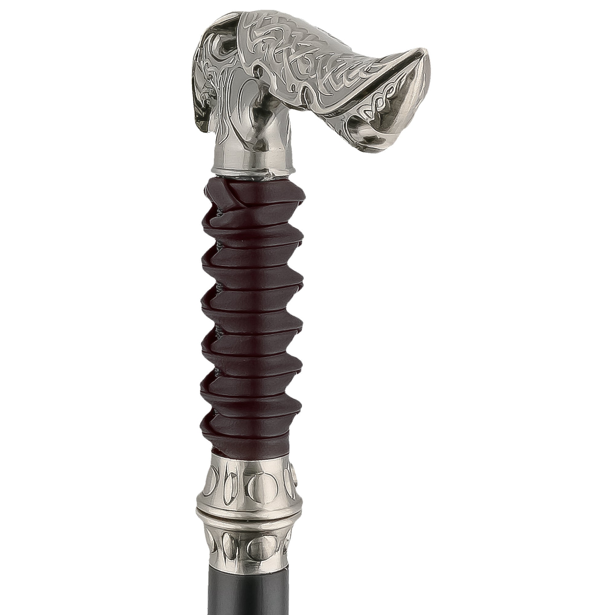 Premium Medieval Sword Cane with Leather Wrapped Handle & High-Quality Steel Blade - Perfect for Cosplay, Historical Reenactments & Self-Defense
