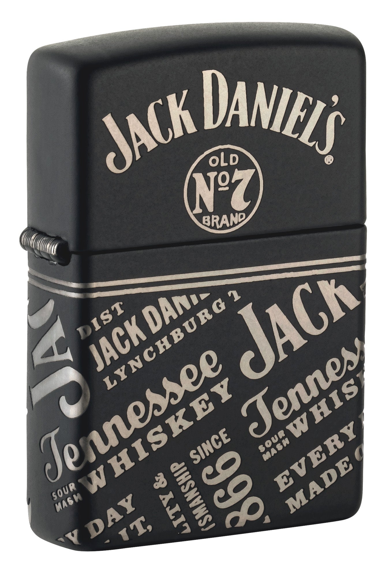 Jack Daniels Every Drop Design Laser 360 Regular Media Chrome Black Matte - Premium Whiskey Glass Set for Home Bar, Parties & Gifts