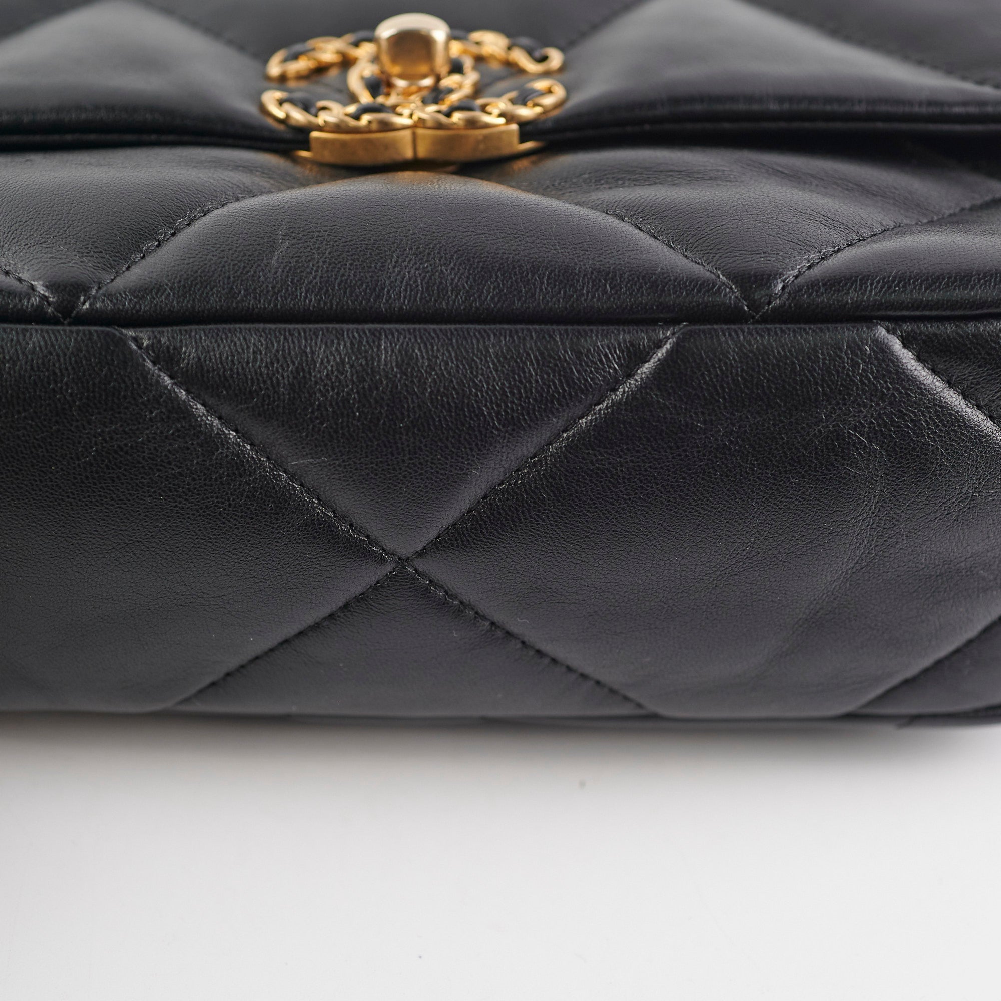 Chanel 19 Small Black Flap Bag - Luxury Quilted Leather Shoulder Bag for Women | Perfect for Evening Events, Date Nights & Special Occasions