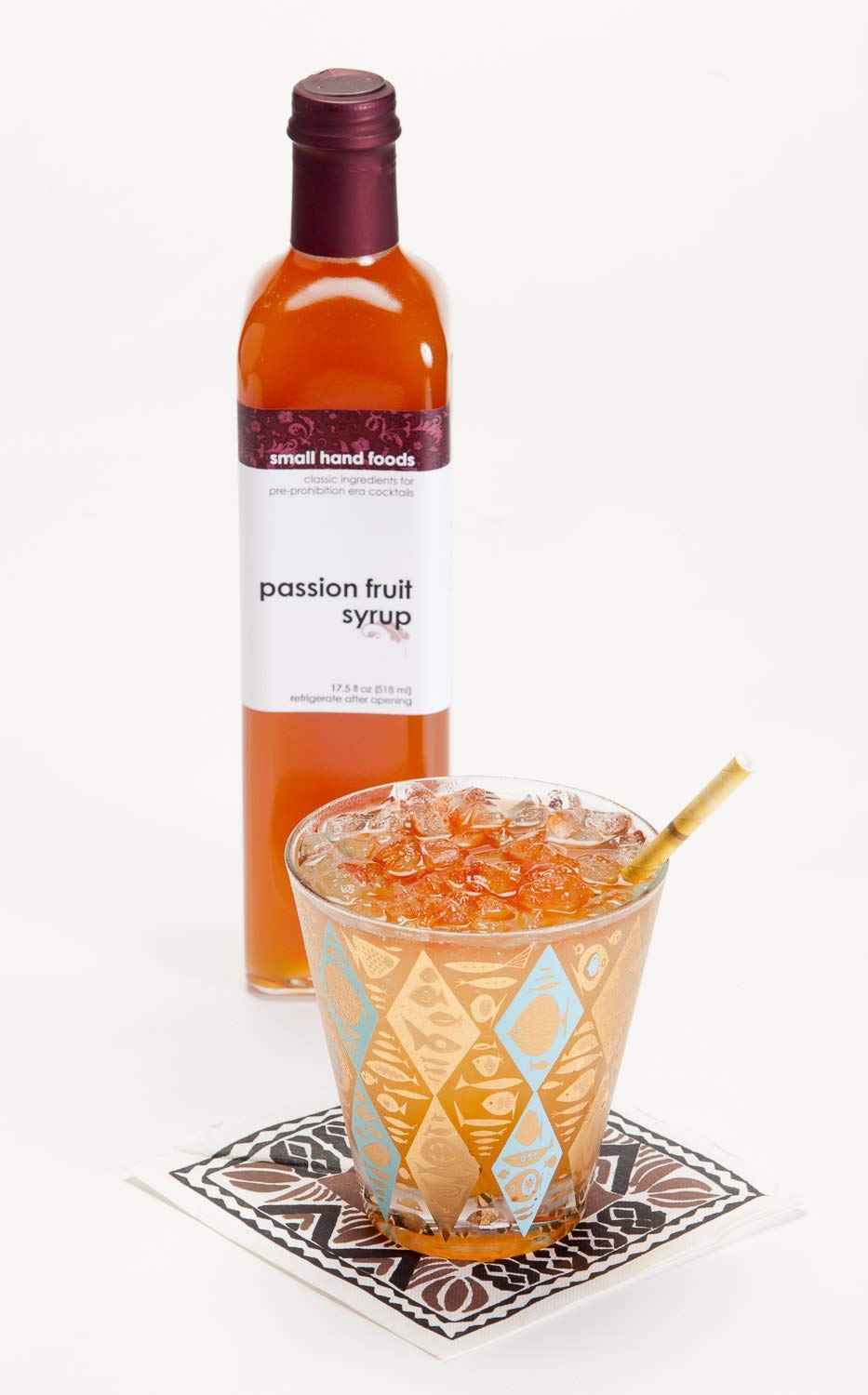Small Hand Foods Passion Fruit Syrup - 8.5 oz Bottle | 100% Natural Fruit Flavoring for Cocktails, Mocktails, Desserts & Baking | Perfect for Home Bars, Cafes & Gift Giving