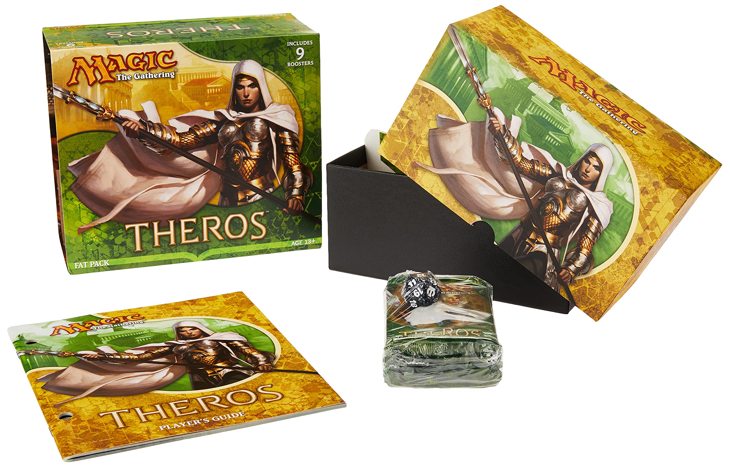 Magic The Gathering Theros Sealed Fat Pack - 9 Booster Packs, Premium Cards & Accessories | Collectible Trading Card Game for MTG Players & Enthusiasts | Perfect for Game Nights, Tournaments & Gifts