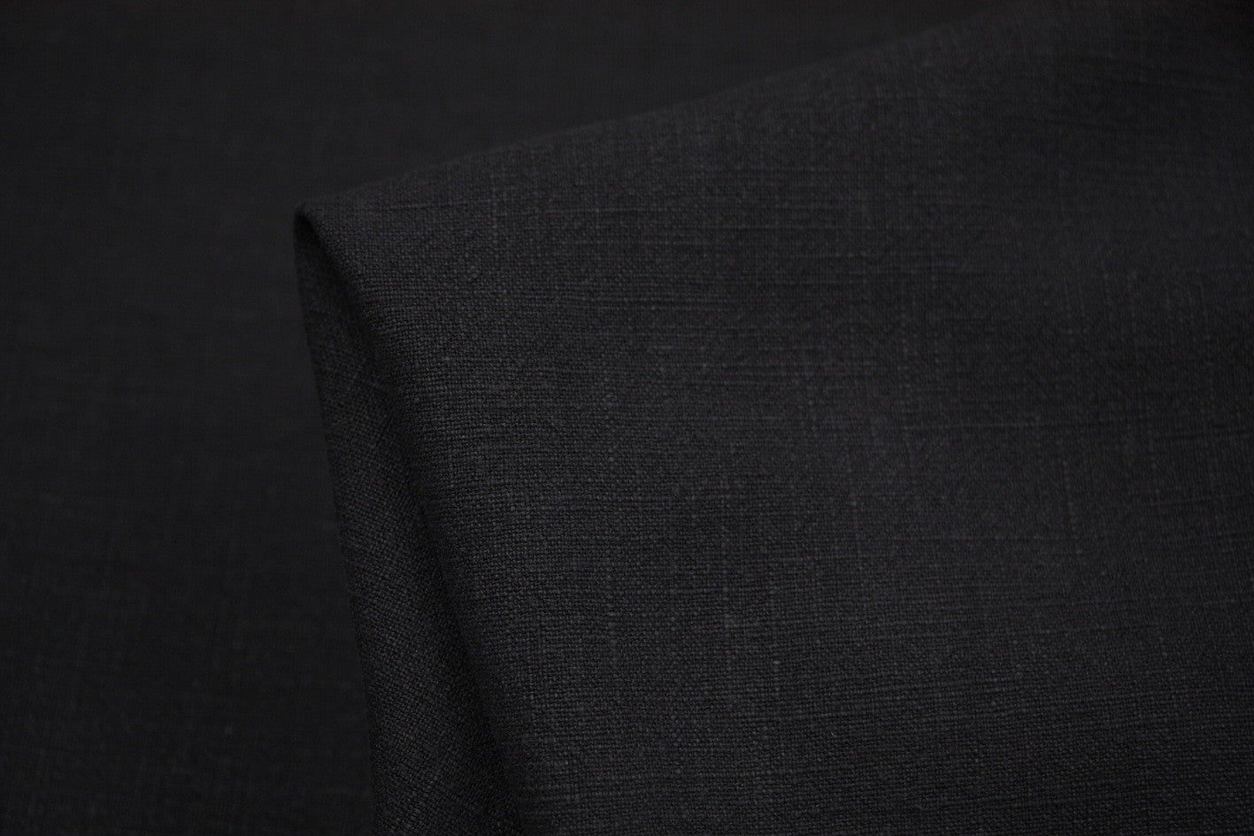 Premium Black Pebble Wash Linen Fabric - Soft & Durable for Clothing, Home Decor & DIY Projects | Perfect for Dresses, Curtains & Crafting