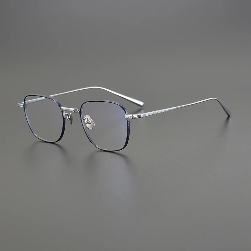 Stylish Black Full Rim Polygon Square Titanium Eyeglasses for Women - Trendy & Lightweight Frame for Work, Reading & Fashion - Model 51015