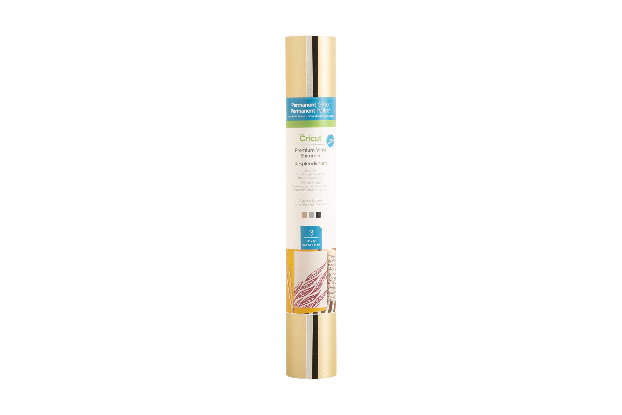 Premium Cricut Shimmer Permanent Vinyl Roll - Classic Sampler (12