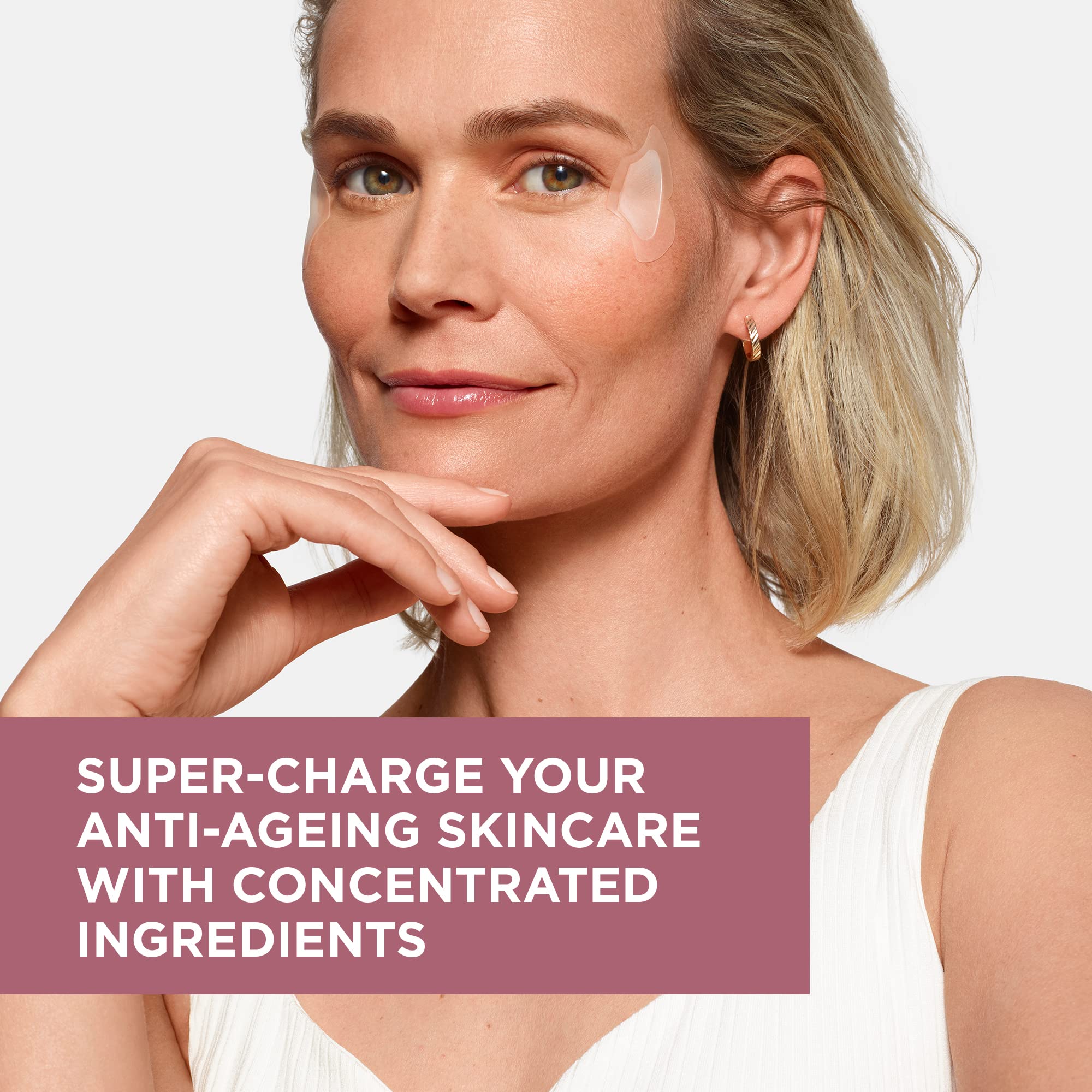 Vice Reversa Crow De-Creaser - Anti Wrinkle Patches with Hyaluronic Acid, Collagen Boosting Peptides & Retinol for Forehead & Eye Area, MicroCrystal Skincare Treatment (12 Pairs) - Reduce Fine Lines & Wrinkles Overnight for Youthful Glow