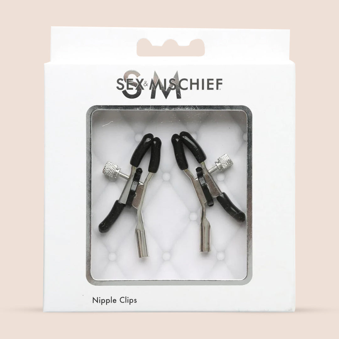 Adjustable Nipple Clamps with Soft Rubber Tips for Couples - Sensual BDSM Accessories for Spice Up Your Sex Life & Intimate Play