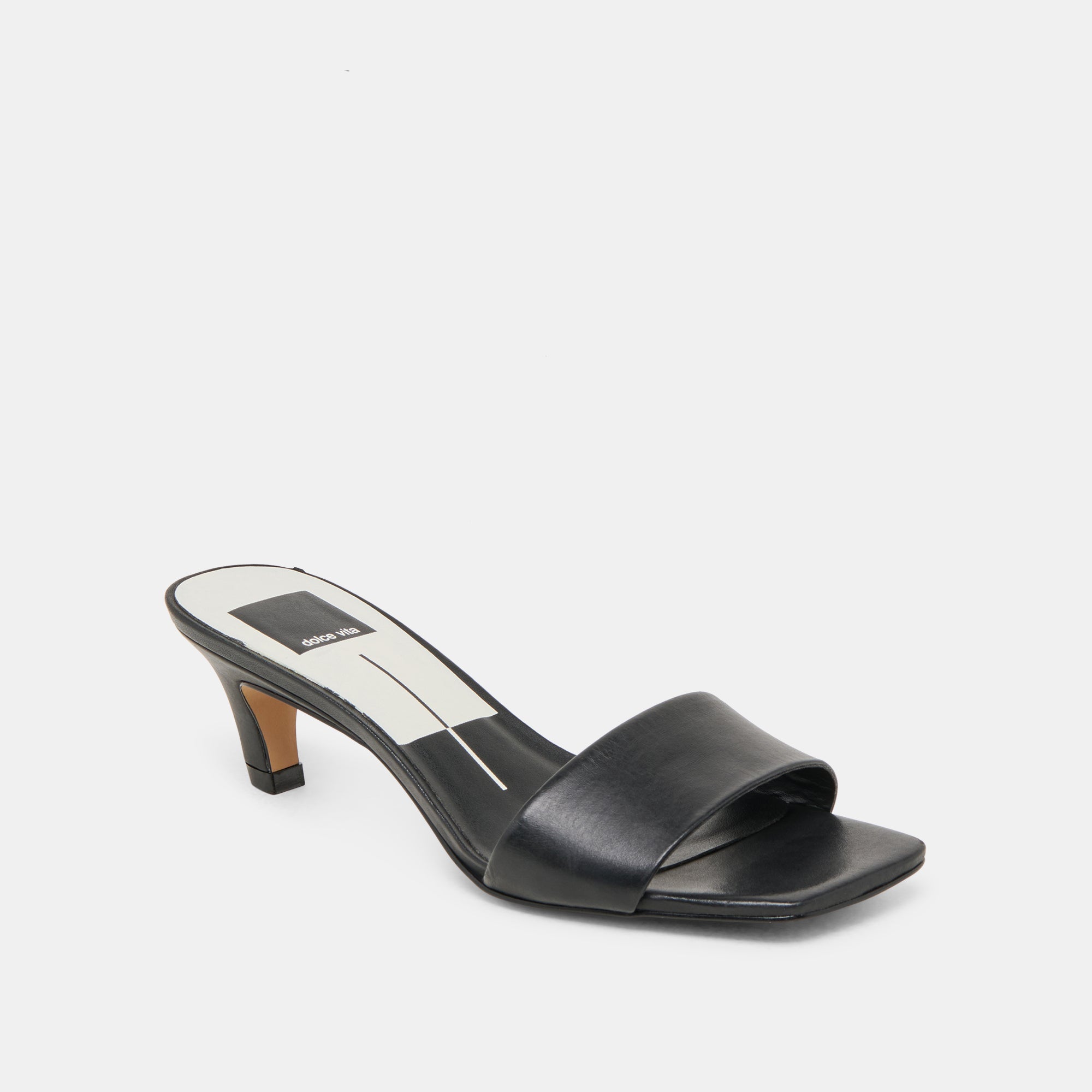 REXA Women's Black Leather High Heels - Stylish & Comfortable Dress Shoes for Work, Party & Evening Events