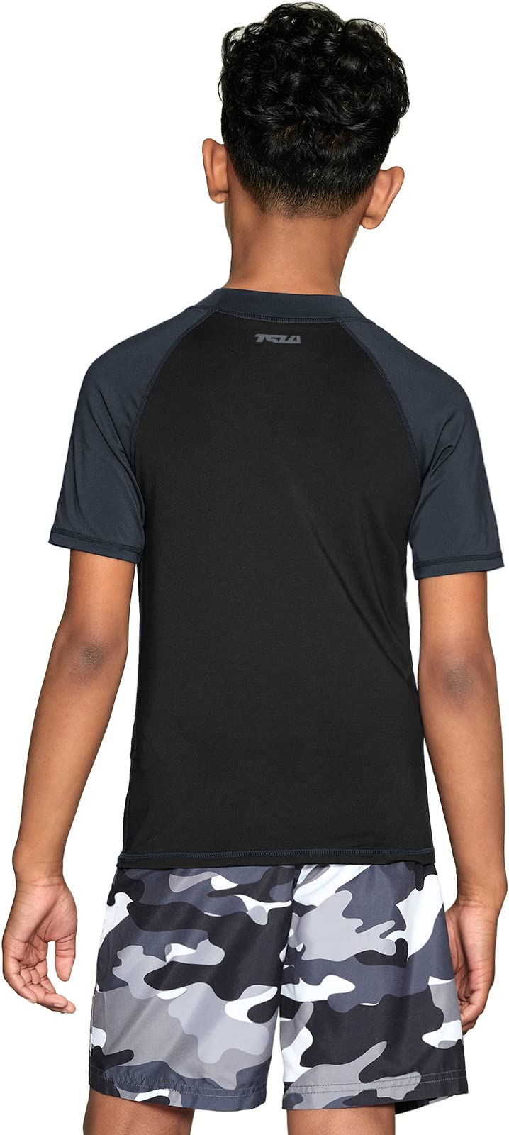 TSLA UPF 50+ Kids Sun Protection Rash Guard - UV/SPF Short Sleeve Swim Shirt for Boys & Girls - Perfect for Surfing, Swimming & Beach Activities