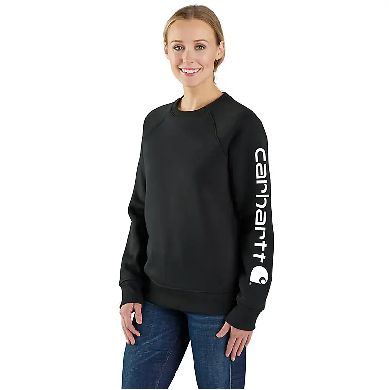 Carhartt Women's Relaxed Fit Midweight Graphic Crewneck Sweatshirt 106718 - Soft Cotton Pullover for Casual Wear & Outdoor Activities