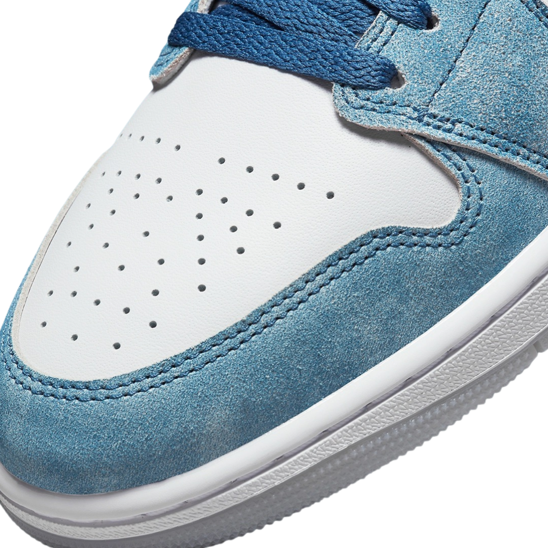 Air Jordan 1 Mid Sneakers - French Blue & Fire Red Colorway - Men's Basketball Shoes for Casual Wear & Street Style