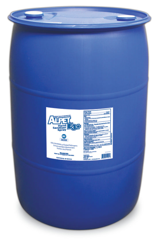 Alpet E3 Plus Hand Sanitizer Spray - 50 Gallons Bulk Refill (1 Pack) | Alcohol-Based Sanitizing Solution for Offices, Schools, Hospitals & Public Spaces