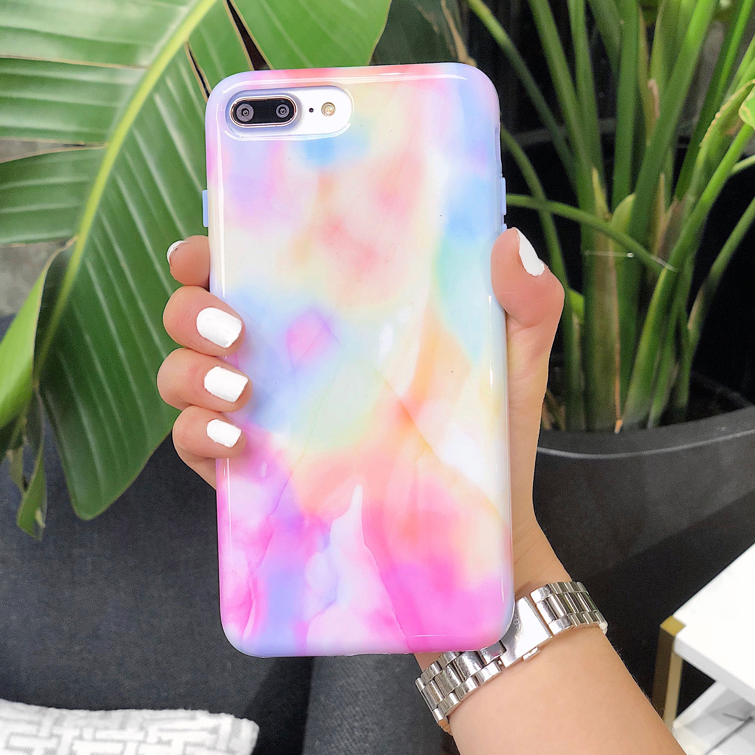 Pastel Tie Dye iPhone Case - Trendy Colorful Protective Phone Cover for iPhone 11/12/13/14/15 Pro Max - Perfect for Summer, Music Festivals & Boho Style Lovers