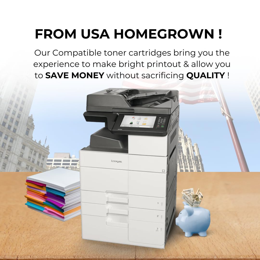 Toner PROS TM Compatible 64G0H00 High Yield Black Toner Cartridge for Lexmark MX910 MX911 MX912 Printers - 32,500 Page Yield (Pack of 1) | Ideal for Office Printing, Business Documents & High Volume Copying