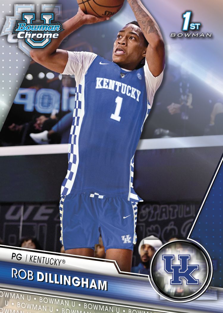 2023-24 Topps Bowman University Chrome Basketball Cards - Single Pack | Collectible Sports Trading Cards for Fans & Enthusiasts | Perfect for Gifts, Trading & Display