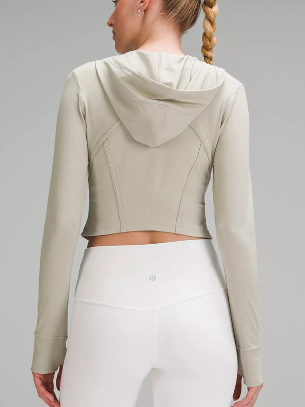 ZASUWA Women's Zipper Corset Hooded Jacket - Stylish Slim Fit Outerwear for Casual Wear & Street Fashion