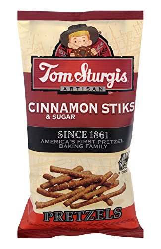 Tom Sturgis Cinnamon Sugar Sticks Pretzels - 9 oz. Bag (Pack of 2) | Crunchy Snack for Parties, Movie Nights & On-the-Go Treats