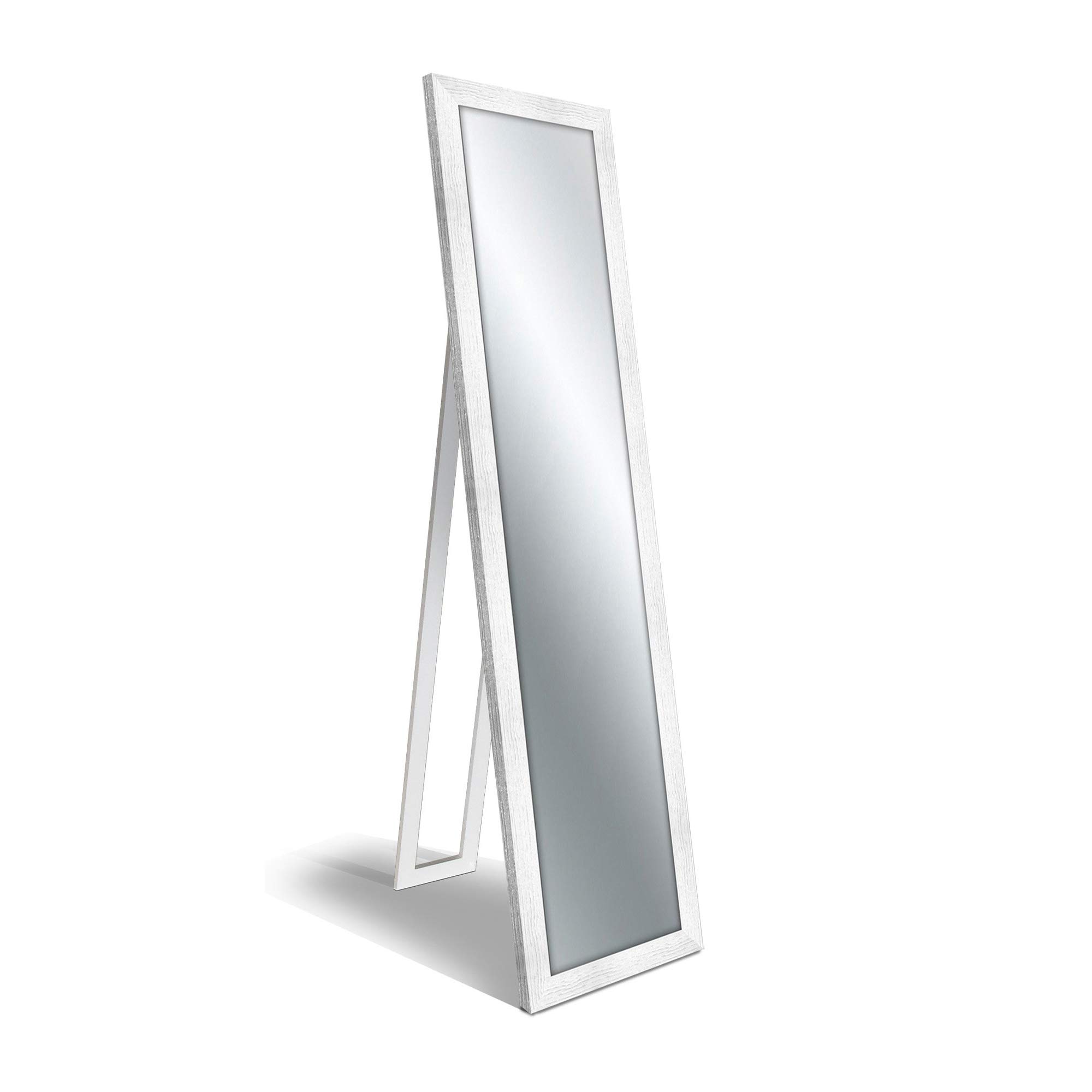 Modern Boston Shabby White Floor Mirror 40