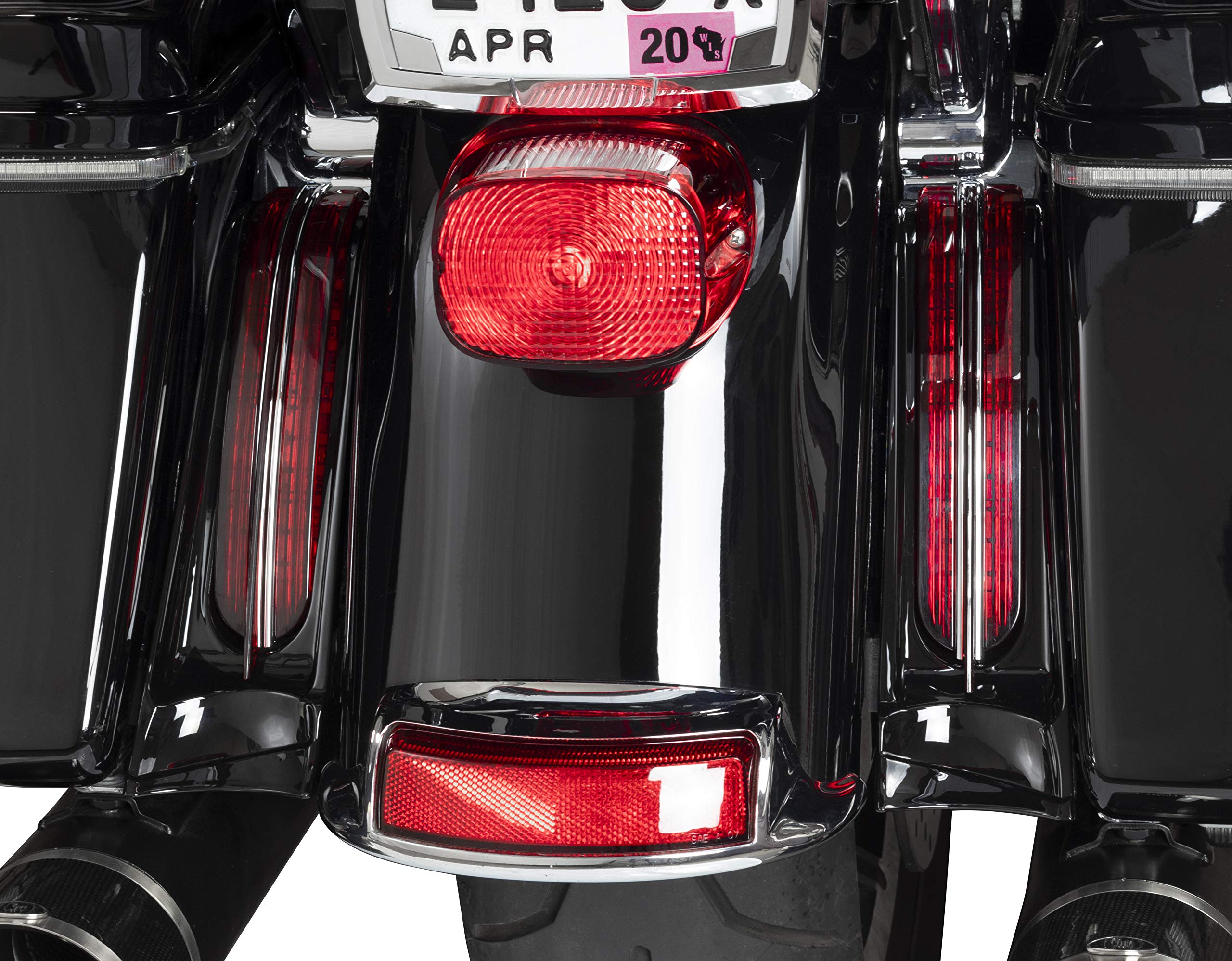 Ultra & Road King Ciro Filler Panel Lights - All Red LEDs with Black Lenses | Motorcycle Accessories for Harley Davidson Customization & Night Riding Safety