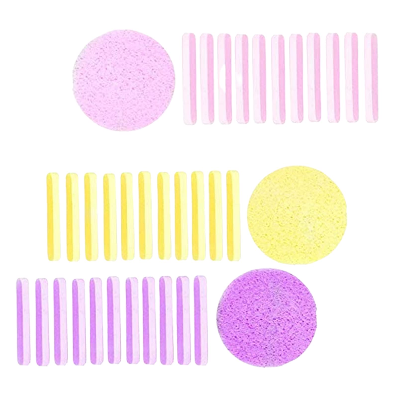 36-Piece Compressed Facial Sponges for Makeup & Skincare | Portable Cellulose Makeup Sponges for Cleansing, Exfoliating & Massage | Ideal for Travel, Daily Face Care & Professional Makeup Application