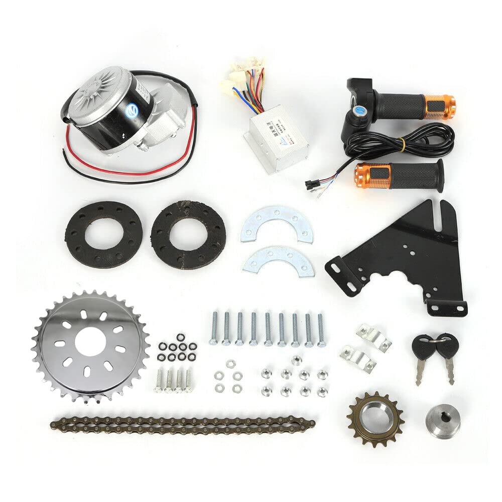24V 36V 250W 350W Electric Bike Conversion Kit with Throttle & Twist Grip - DIY Mountain Bike to E-Bike Conversion Kit, Geared Motor System for Commuting & Off-Road Adventures