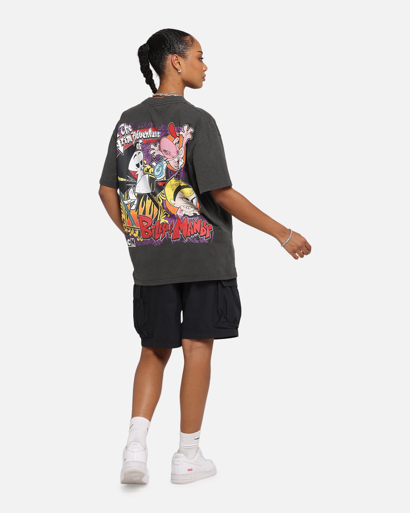 Cartoon Network Grim Adventures Heavy Cotton T-Shirt - Black Wash | Vintage American Thrift Style | Perfect for Casual Wear, Cosplay & Fan Merchandise