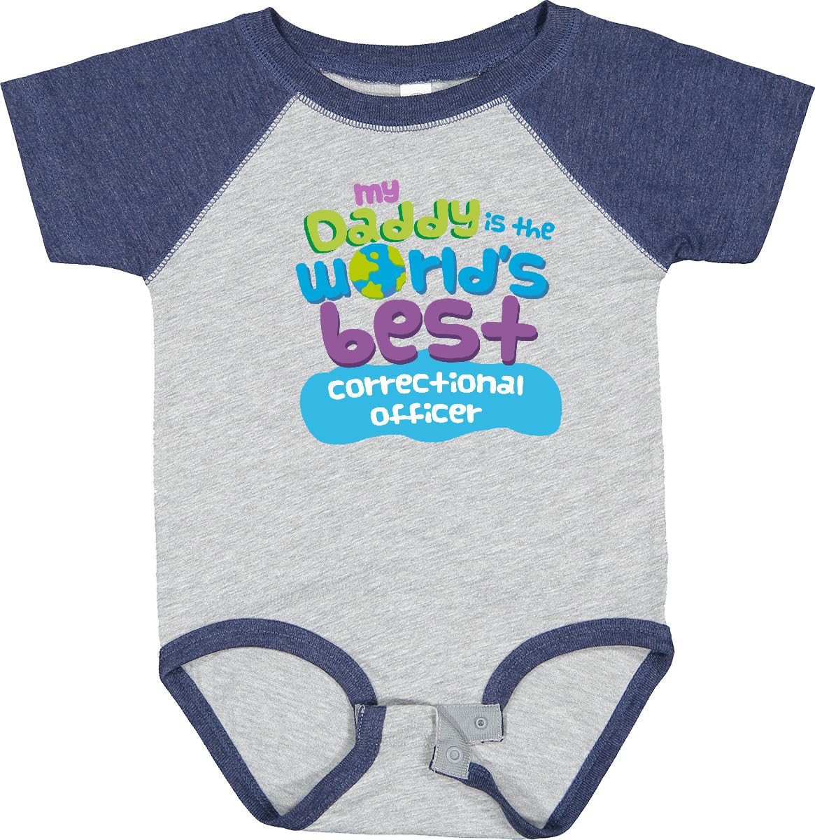 Inktastic Daddy World's Best Correctional Officer Baby Bodysuit - Cute Infant Onesie for Proud Correctional Officer Parents, Perfect for Family Photos, Work Events & Special Occasions