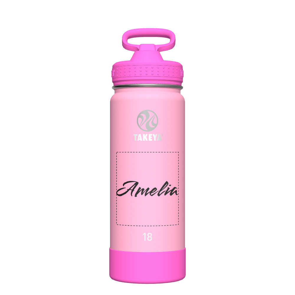 Glow in The Dark Water Bottle with Straw Lid for Kids - Customized Name - Perfect for School, Sports & Outdoor Activities