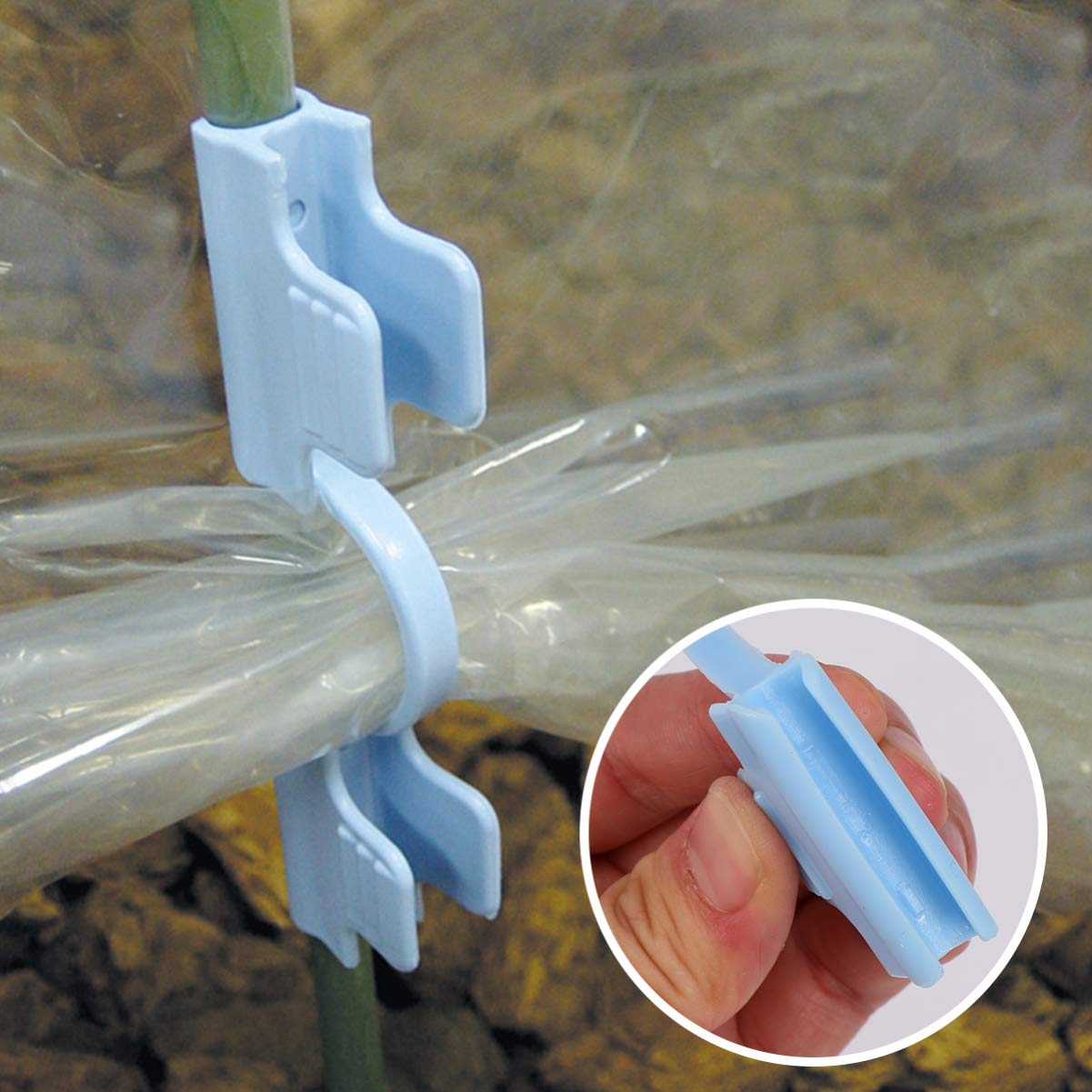 10pcs Greenhouse Membrane Buckle Retainer Clips - Plastic Frame Tube Clamps for Greenhouse Film, Sunshade Net & Mesh Fixing - Secure Arch Greenhouse Covering - Ideal for Gardening, Farming & Plant Protection