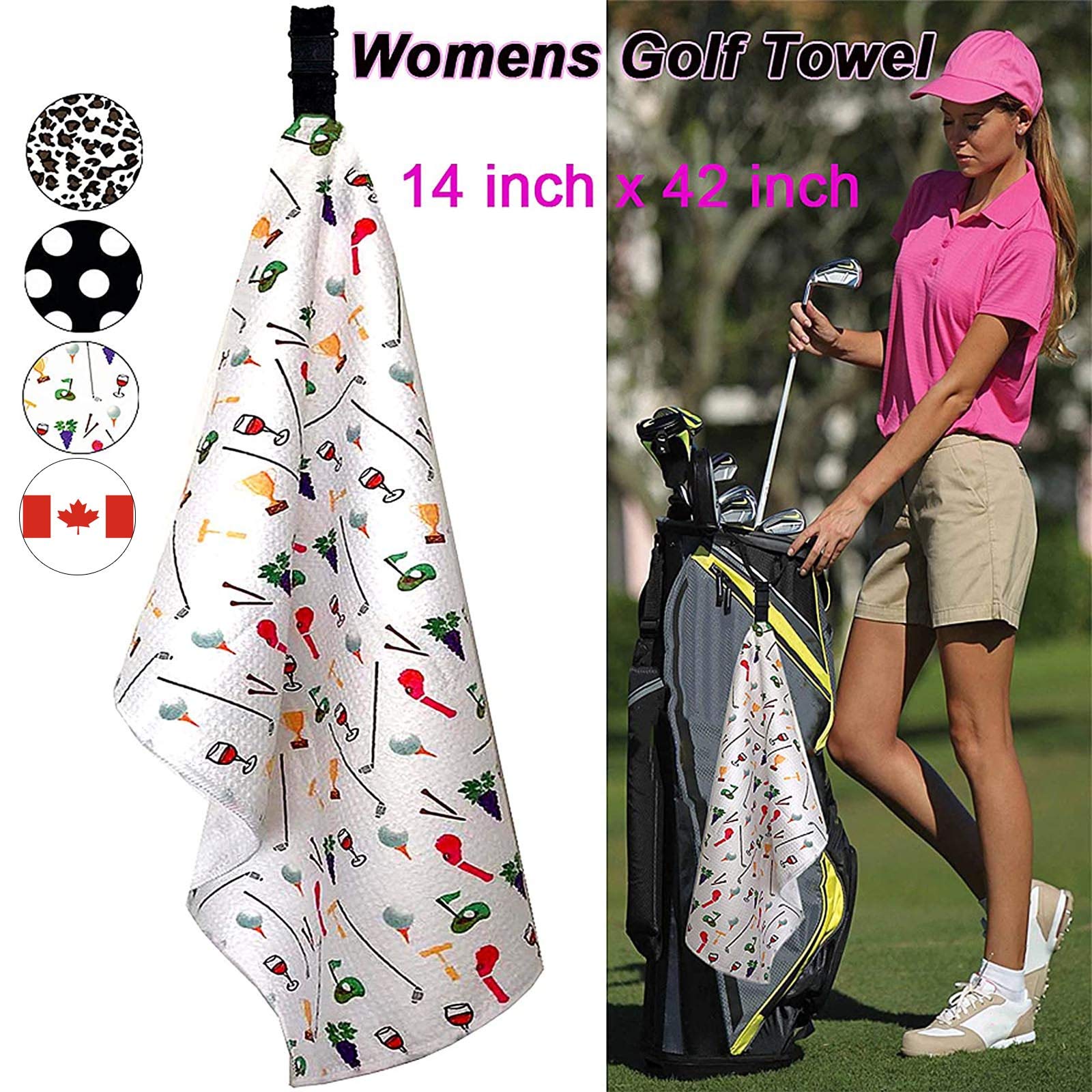 Premium Golf Towel with Clip for Golf Bags - 42