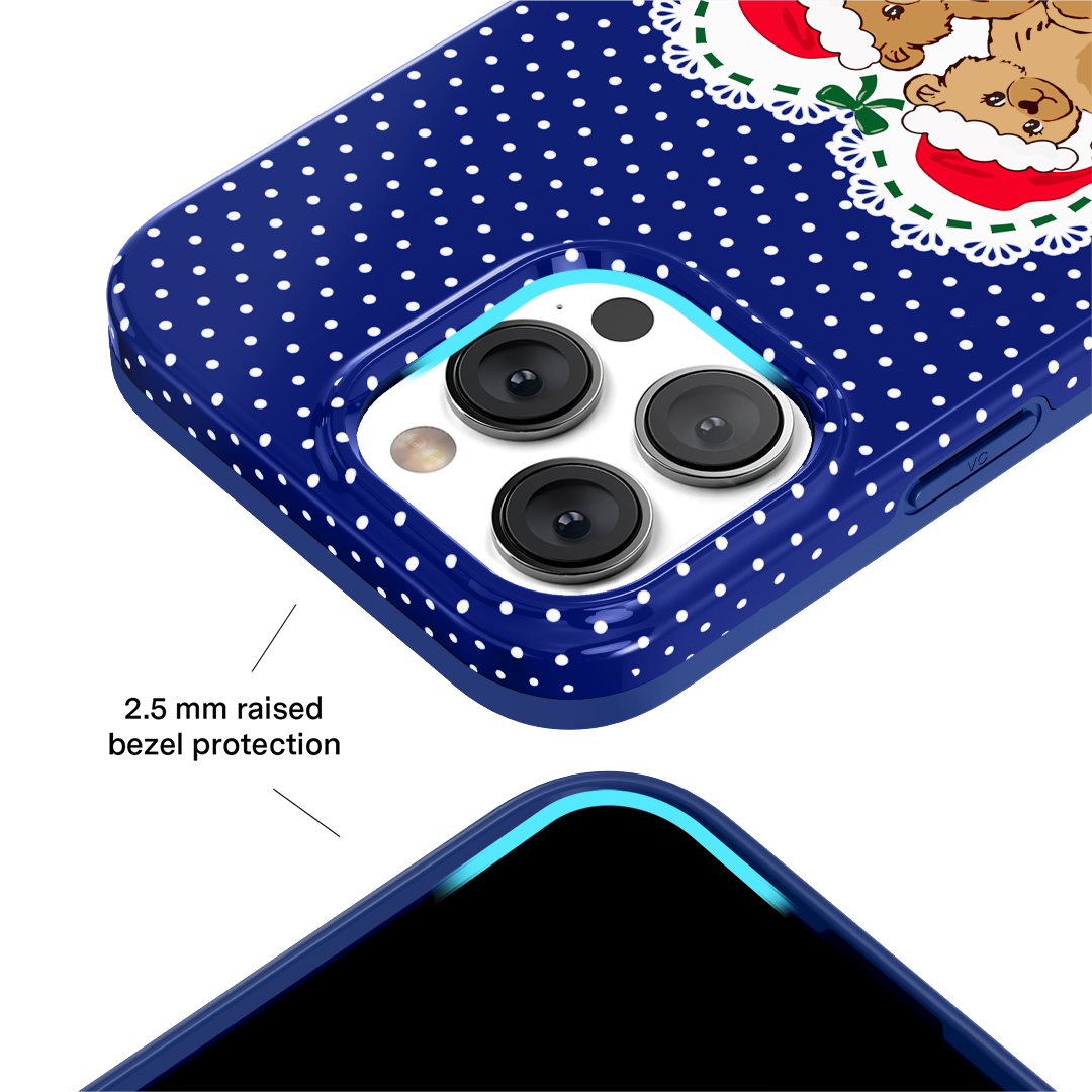 Winter Teddy Bear iPhone Case - Cute & Protective Phone Cover for iPhone 13/14/15 Pro Max - Perfect Gift for Christmas, Valentine's Day & Everyday Use