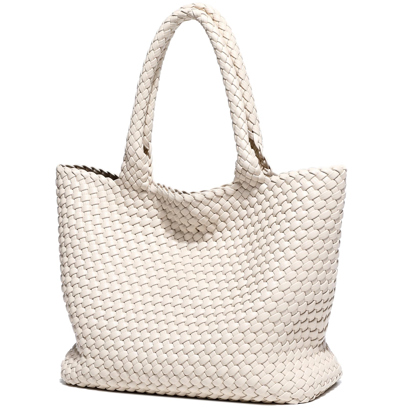 Stylish Woven Tote Bag for Women - Large Woven Shoulder Purse, Fashionable Handbag for Beach, Travel & Everyday Use | Durable & Trendy Woven Beach Bag