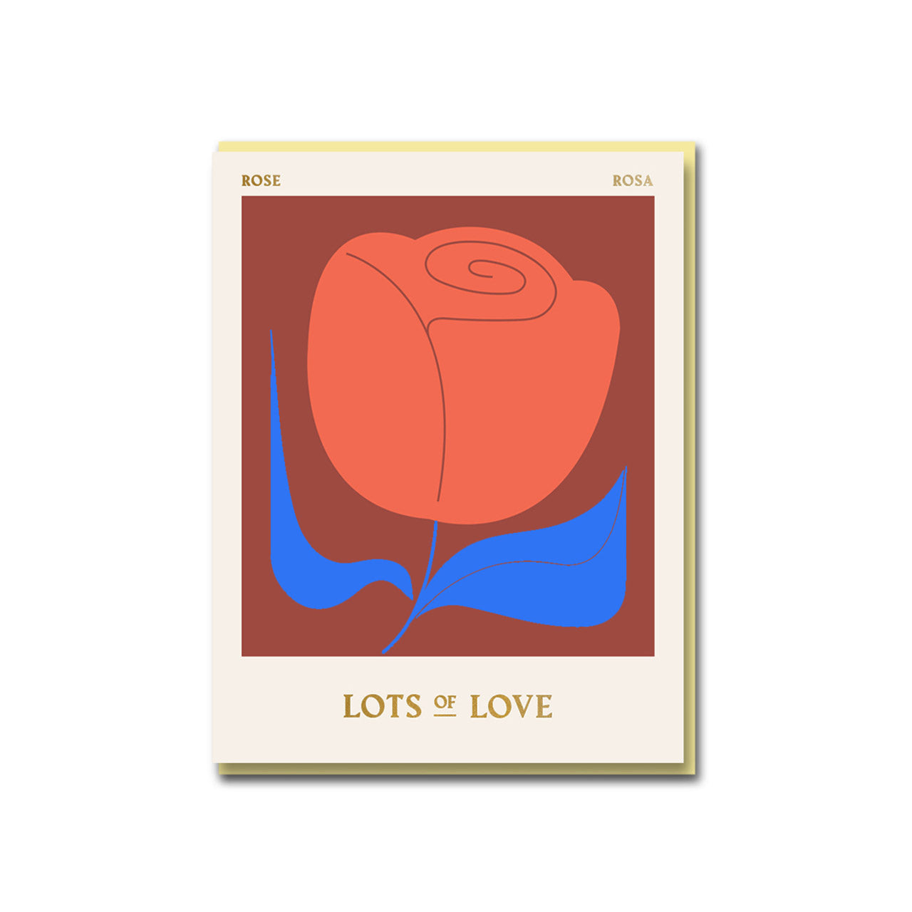 Beautiful Rose Greeting Card - Lots of Love Message for Valentine's Day, Anniversary & Romantic Occasions
