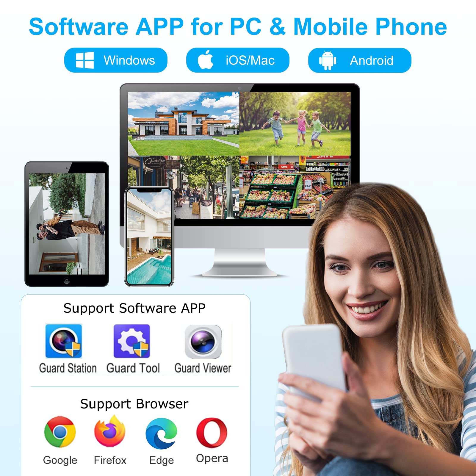 Anpviz U Series 4K 8CH PoE NVR Security System - Plug & Play with Pre-Installed 2TB HDD, H.265+ Support for 8MP/6MP/5MP/4MP/3MP/1080P IP Cameras - Ideal for 24/7 Home & Business Surveillance