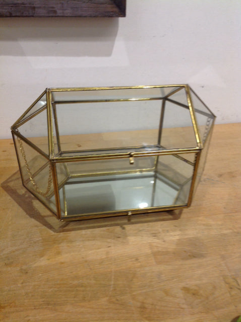 12-Piece Brass & Glass Display Box Set - Elegant Jewelry Organizer for Rings, Necklaces & Watches - Perfect for Home, Office & Retail Store Decor