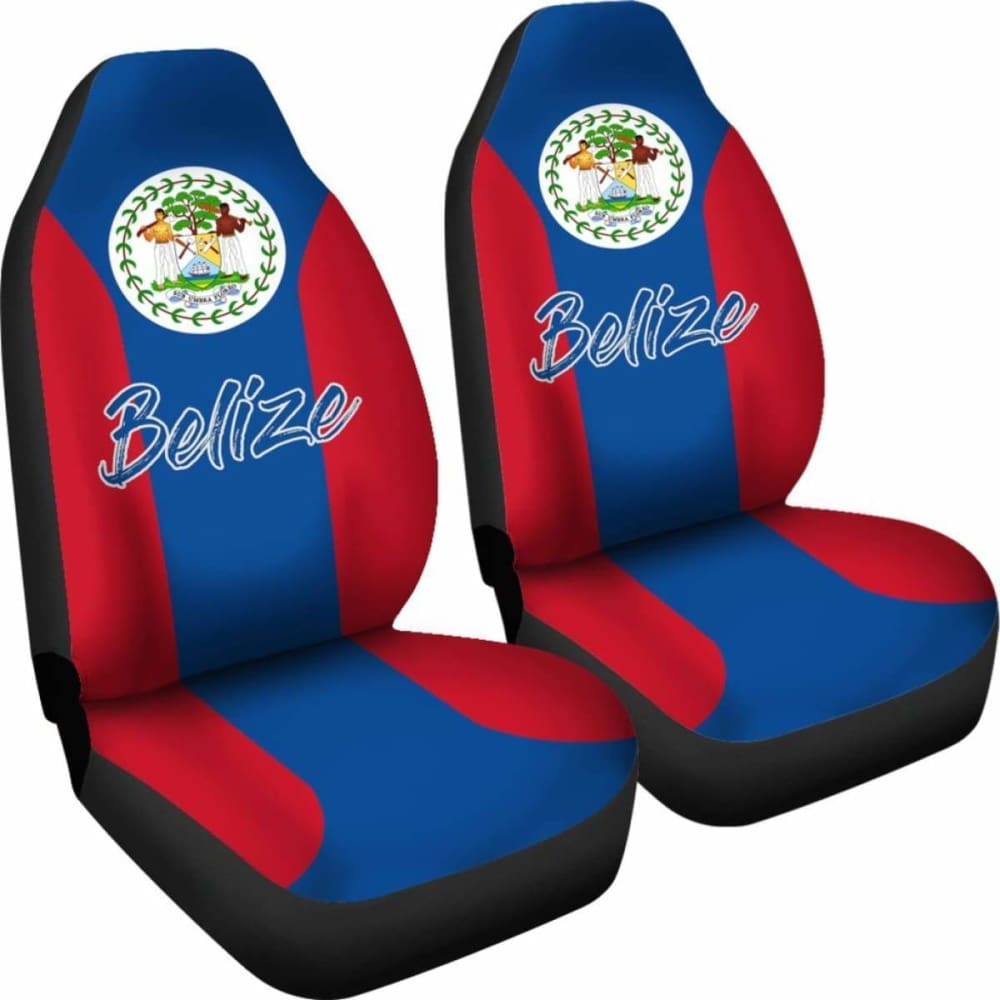 Premium Belize Car Seat Covers with Belizean Flag Design - Durable & Stylish Auto Accessories for Cars, Trucks & SUVs - Perfect for Travel, Daily Commute & Showing National Pride
