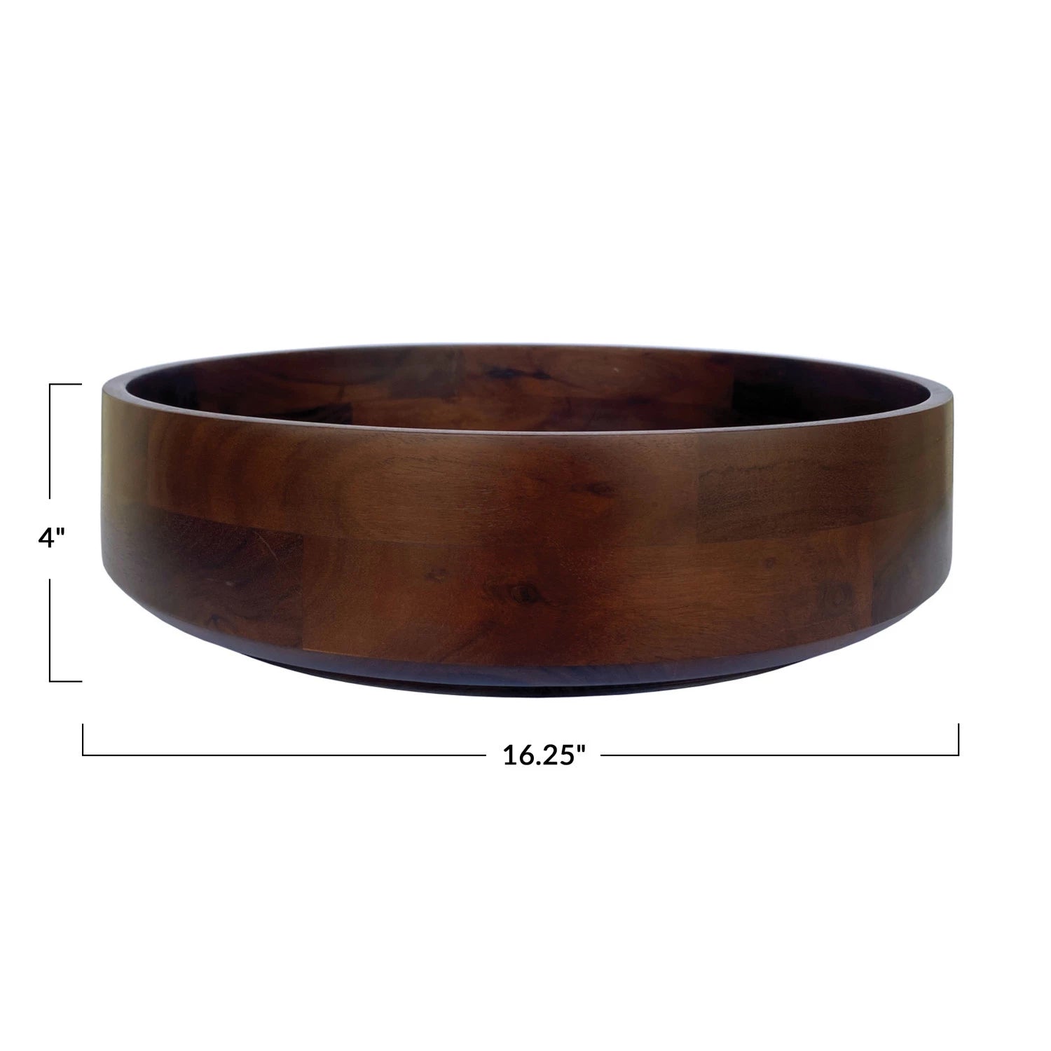 Handcrafted Acacia Wood Serving Bowl - Natural, Durable & Eco-Friendly for Salads, Fruits, Snacks & Entertaining
