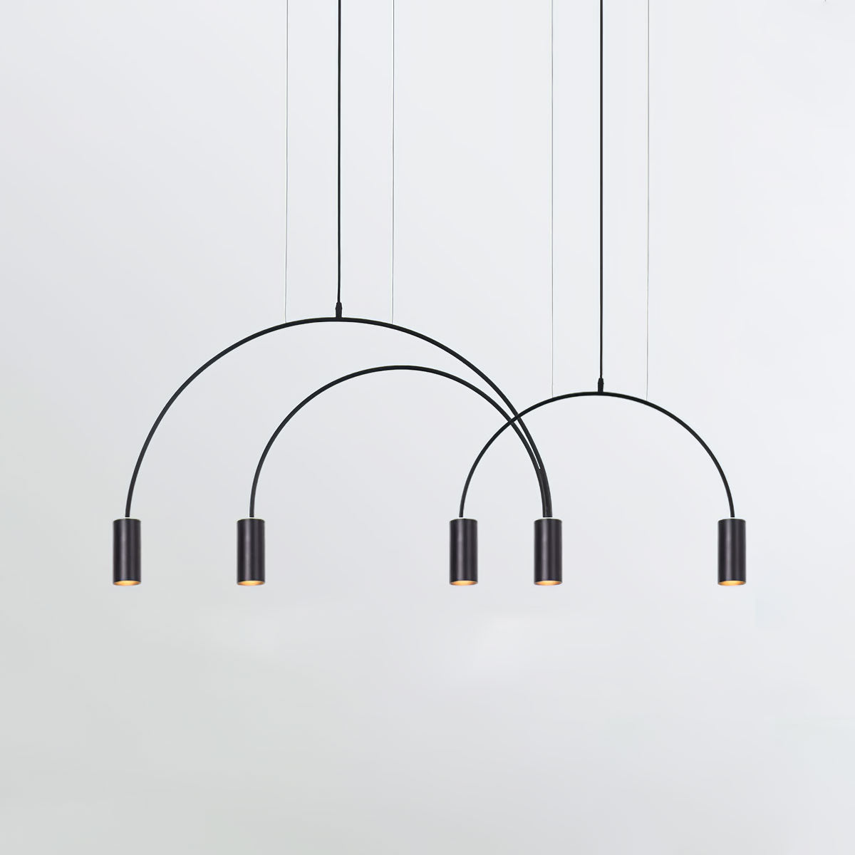 Modern Arcs Pendant Light - Adjustable Hanging Chandelier for Kitchen Island, Dining Room, and Living Room Decor - Sleek Minimalist Design with Dimmable LED Lighting