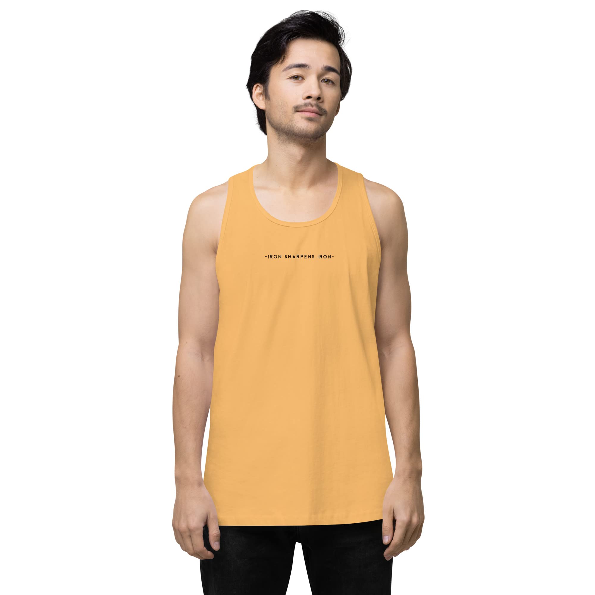 Premium Iron Sharpens Iron Men's Tank Top - Gym Workout, Running & Casual Wear for Active Lifestyles