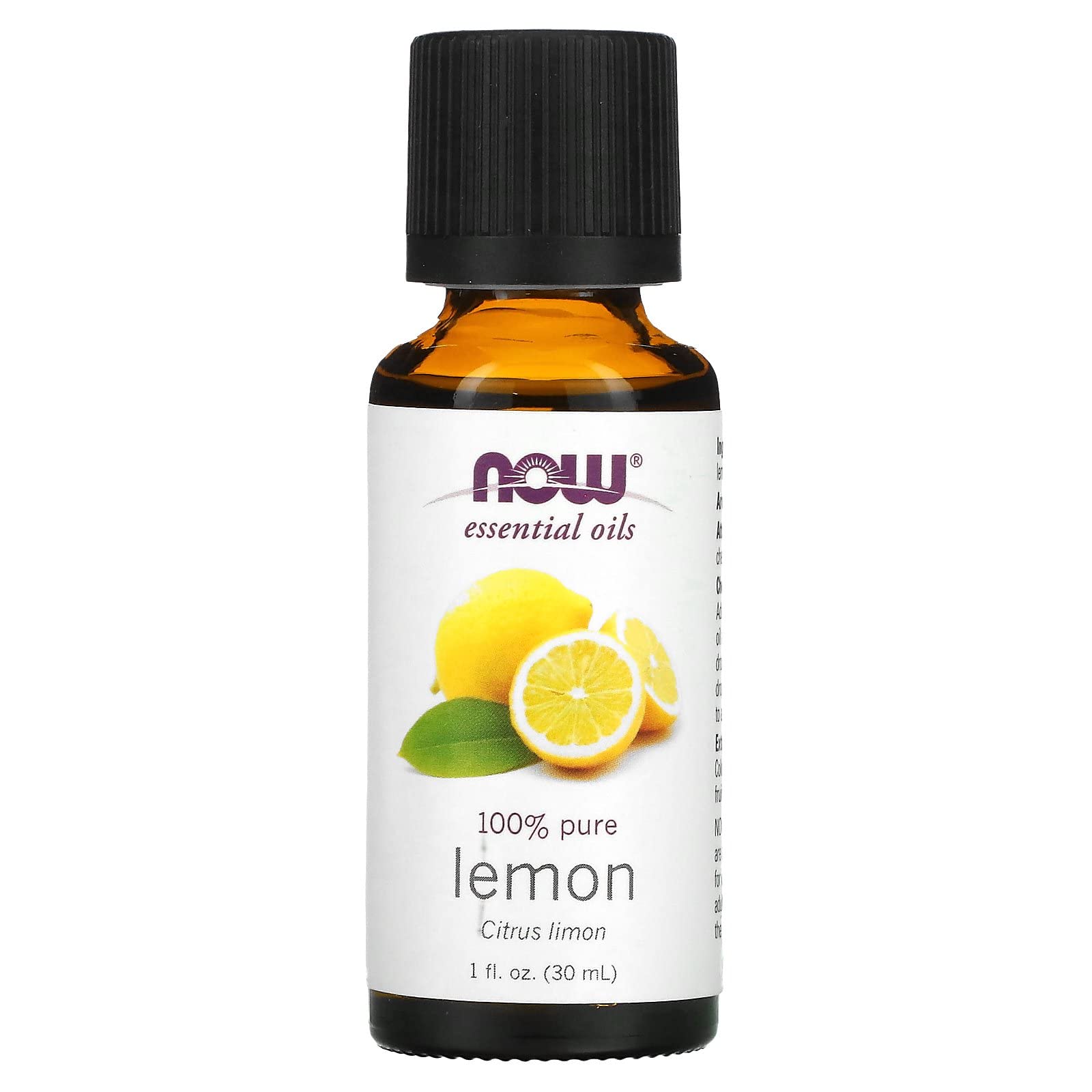 Now Foods 100% Pure Lemon Essential Oil, 1 fl oz (30ml) - USDA Organic, Cold Pressed for Aromatherapy, DIY Skincare & Natural Cleaning