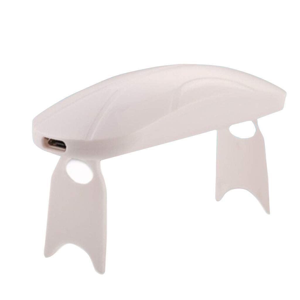 Shiusina Professional UV LED Nail Lamp with Anti-Curing & Anti-Aging Technology - USB Powered Manicure Light with Melody Gloves (White, One Size) for Home & Salon Nail Art Gel Polish Curing