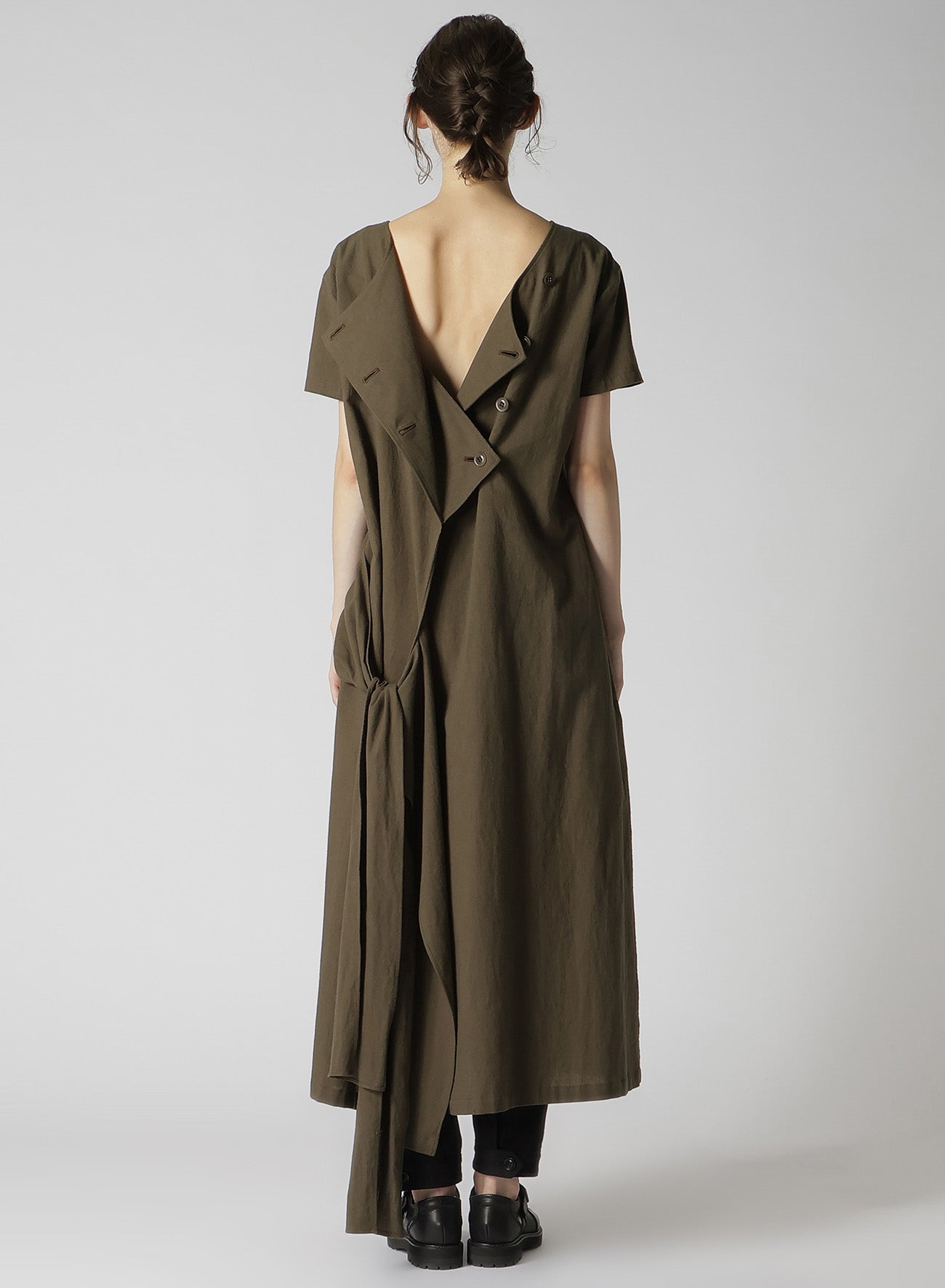 Stylish Cotton Flax Poplin Back Tie Dress for Women | Summer Casual & Office Wear | Perfect for Parties, Dates & Work