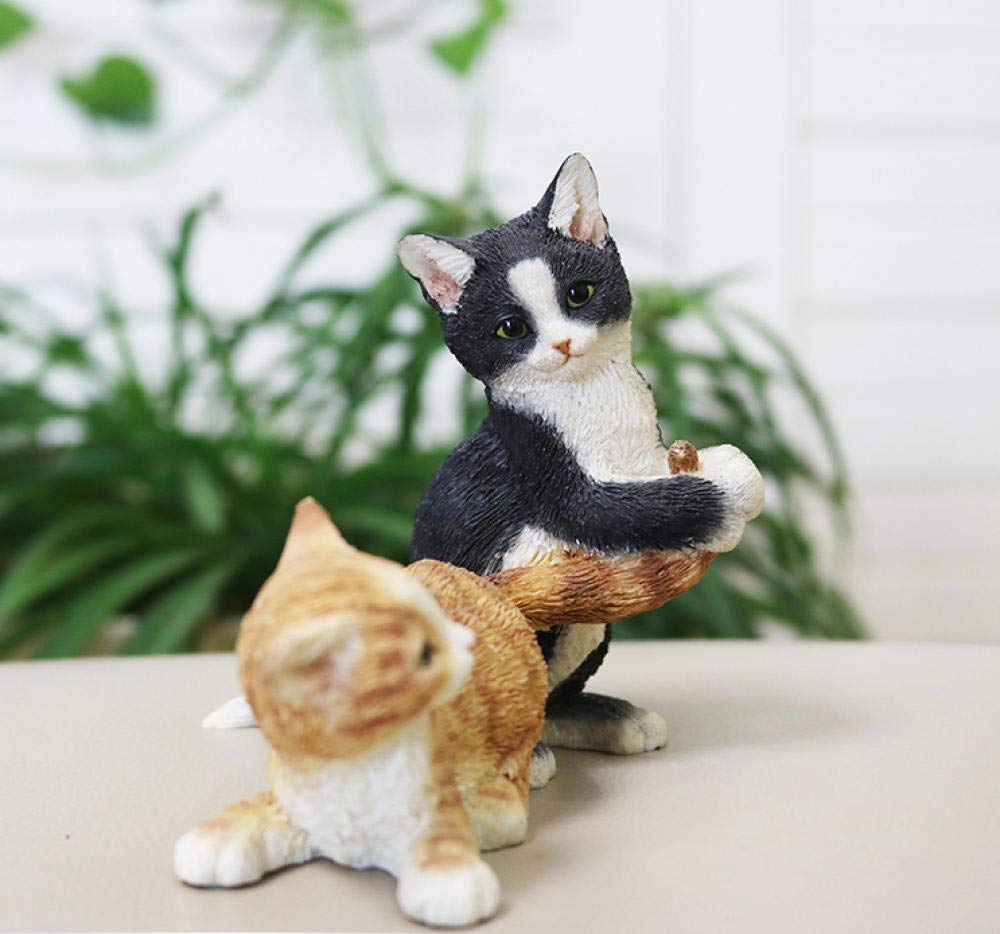 Cute Resin Cat and Dog Ornaments - Realistic Simulation Animal Models for Car Decor, Home Display, and Gift Giving - Handmade Resin Crafts for Pet Lovers