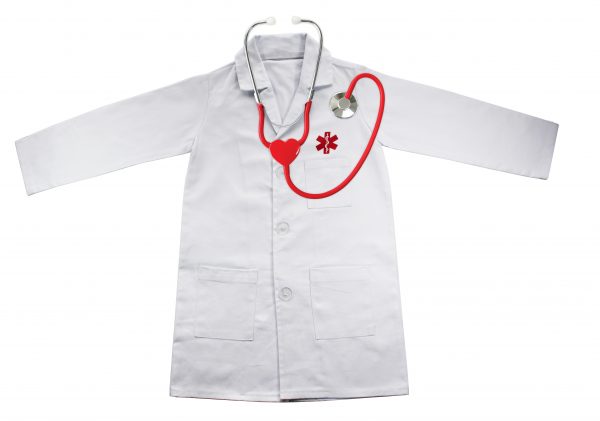 Kids Doctor Costume Set with Functional Stethoscope - Pretend Play Dress Up for Children's Role Play & Halloween