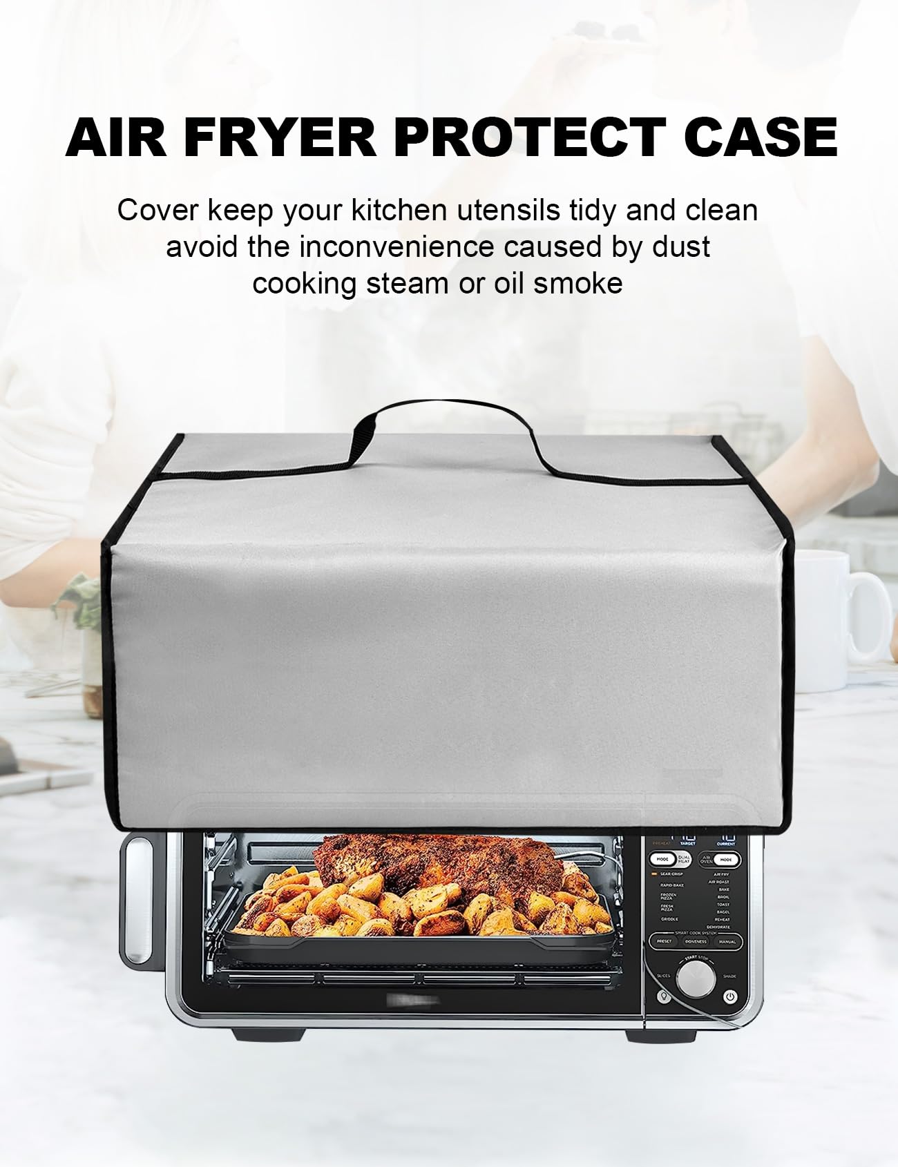 Heat-Resistant Waterproof Nylon Air Fryer Cover Protector Case for Ninja SP101/SP351/SP201 & Kitchen Elite® Pizza Ovens - Perfect for Kitchen Safety & Countertop Protection During Cooking
