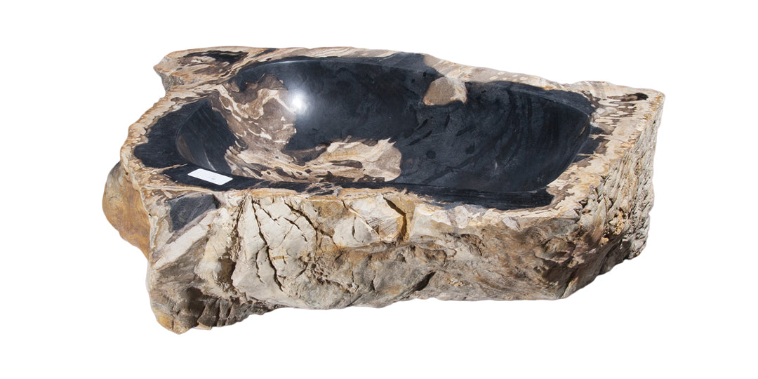 Natural Petrified Wood Sink - 20-25 Inch Bathroom Vanity - Unique Stone Basin for Rustic & Modern Home Decor - Perfect for Bathroom, Kitchen, or Outdoor Living Spaces